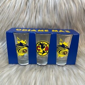 Club America Soccer Team shot glass azul